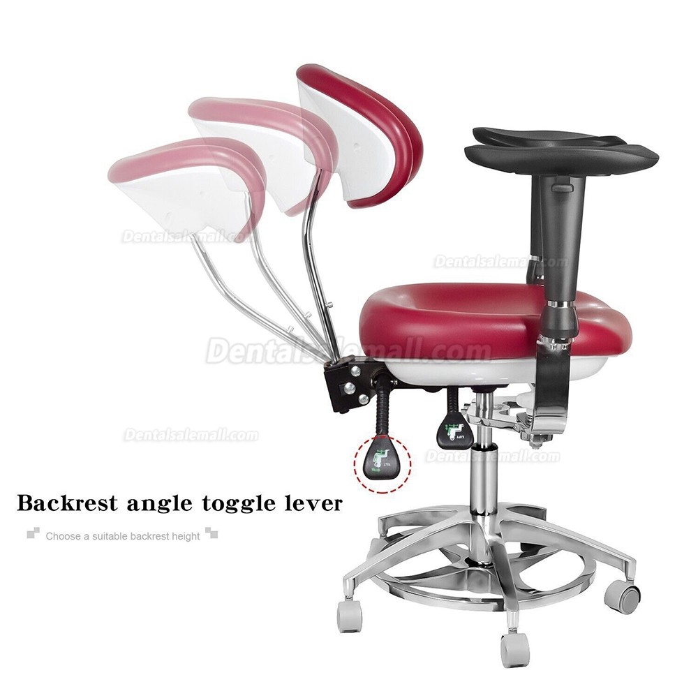 Ergonomic Dental Microscope Stool with Armrest Dentist Surgeon Chair Adjustable Microsurgical Stool